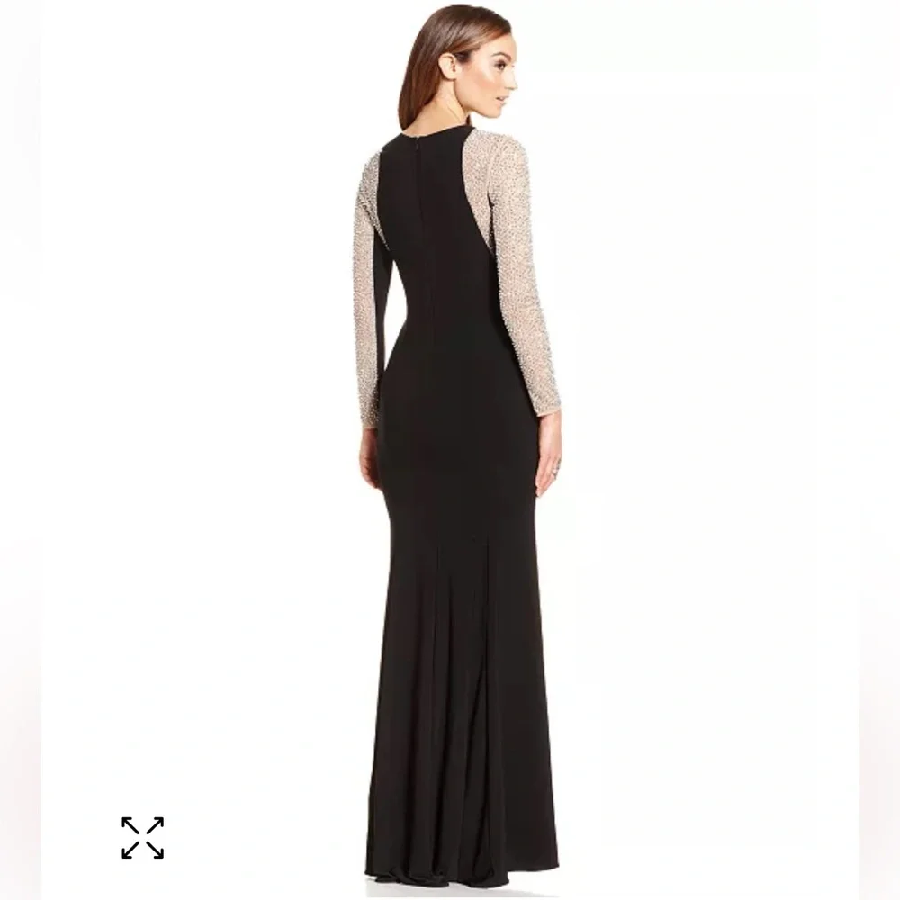 XSCAPE Beaded Colorblock Gown - Picture 2 of 15